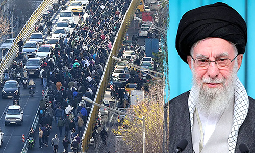 Iran Khamenei Lashes Out as Tehran Battles Growing Protests