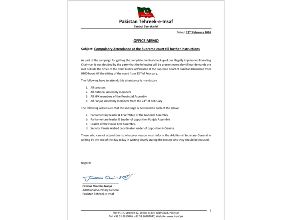 Urgent PTI Call 100 Lawmakers Join Daily Protest for Imran’s Health