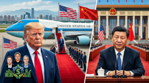 Donald Trump Lands in China for Explosive Xi Jinping Meeting 3 Donald Trump Lands in China as High-Stakes Xi Jinping Talks Begin The world’s attention has once again turned toward Asia as Donald Trump Lands in China for one of the most important diplomatic visits of the year. The high-profile trip comes at a time when relations between the United States and China remain tense because of trade disputes, technology restrictions, military competition, and growing global uncertainty. As Air Force One touched down in Beijing, President Donald Trump received a grand welcome featuring a brass band, waving flags, and an official reception led by Chinese Vice-President Han Zheng. The symbolic gesture immediately attracted global attention because Beijing appeared determined to show Trump more respect than during his earlier visit in 2017. This visit is not just about diplomacy. It is also about money, global trade, technology, and power. The fact that several major American business leaders joined Trump’s delegation shows how serious the economic discussions are expected to be. Donald Trump Lands in China With Top US CEOs One of the biggest headlines surrounding the visit is the presence of America’s most influential business leaders. CEOs from companies like Nvidia, Apple, Tesla, and Boeing traveled alongside Trump to Beijing. The inclusion of these executives highlights the importance of economic cooperation between the world’s two largest economies. While politics often dominate headlines, business interests remain deeply connected between China and the United States. During a social media post before arriving in Beijing, Trump praised the American executives traveling with him and stated that he would ask Chinese President Xi Jinping to “open up” China’s markets further for US companies. According to Trump, allowing American innovation and investment into China could create major benefits for both countries. The statement immediately sparked discussions among investors and analysts worldwide. Trade War Still Hurting Both Economies Although Donald Trump Lands in China with hopes of improving relations, the reality is that trade between the two countries has sharply declined over recent years. At its peak in 2022, two-way trade between China and the United States reached around $690 billion. However, that number has fallen significantly because of tariffs, restrictions, and growing tensions between Washington and Beijing. Last year, total trade dropped to approximately $414 billion, showing how much damage the trade war has caused to economic relations. One of Trump’s main concerns remains the large trade imbalance between the two nations. The United States imported more than $200 billion worth of goods from China than it exported there last year. Trump has repeatedly argued that this imbalance hurts American workers and industries. Donald Trump Lands in China for Explosive Xi Jinping Meeting 3  Because of this, the US president is expected to push for deals that increase Chinese purchases of American goods. Boeing Could Become a Major Winner One company that may benefit significantly from the summit is Boeing. Boeing CEO Kelly Ortberg recently expressed confidence that discussions during the summit could lead to a large number of aircraft orders from China. Such a deal would provide a massive boost to the American aviation industry, especially after Boeing faced production and safety challenges in recent years. China represents one of the world’s largest aviation markets, making Chinese aircraft purchases extremely valuable for Boeing’s future growth. If successful, the agreements could create thousands of jobs in the United States while helping Boeing regain momentum in the global aviation market. American Farmers Watching Closely Another group paying close attention as Donald Trump Lands in China is American farmers. Agricultural exports became one of the biggest casualties of the US-China trade war. Tariffs imposed by both countries hurt soybean farmers, beef producers, and other agricultural businesses across the United States. Trump is expected to encourage China to increase purchases of American agricultural products again. Such agreements would likely be welcomed strongly by farming communities across America. During Trump’s first presidency, China promised to buy larger amounts of US goods under a previous trade agreement. However, Beijing did not fully meet all of those commitments, leaving many American industries disappointed. Because of that history, experts remain cautious about whether new promises during this visit will lead to real long-term results. Elon Musk and Tech Leaders Draw Attention The technology industry is another major focus of the visit. Elon Musk was spotted on the tarmac in Beijing as part of Trump’s delegation. His presence immediately drew major media attention because Tesla has deep business ties inside China. Meanwhile, Nvidia CEO Jensen Huang’s participation is especially important because Nvidia has become central to the growing technology rivalry between China and the United States. Washington has imposed restrictions on advanced semiconductor exports to China, arguing that certain technologies could strengthen China’s military and artificial intelligence capabilities. Despite those tensions, American technology companies still see China as one of the largest and most profitable markets in the world. This makes the summit particularly important for future business opportunities. Donald Trump Lands in China Amid Global Tensions Beyond trade and economics, global security issues are also expected to dominate conversations between Trump and Xi Jinping. Before leaving Washington, Trump told reporters that he and Xi would discuss Iran and tensions surrounding the Strait of Hormuz. The Strait of Hormuz remains one of the world’s most critical shipping routes because nearly 20% of global oil supplies pass through it. Any disruption in the region can affect fuel prices and financial markets worldwide. Trump suggested that China has cooperated reasonably well regarding the crisis and described Xi Jinping as someone who has been “relatively good” on the issue. The discussions could become extremely important because China depends heavily on oil imports from the Middle East. China Shows Trump a Warmer Reception Diplomatic symbolism matters greatly in international politics, and Beijing appeared eager to create a positive atmosphere as Donald Trump Lands in China. Chinese Vice-President Han Zheng personally welcomed Trump at the airport. Analysts noted that this represented a higher-level reception than Trump received during his earlier China visit in 2017. Many experts believe China wants to stabilize relations with Washington amid economic challenges and global uncertainty. Donald Trump Lands in China for Explosive Xi Jinping Meeting 3 The welcoming ceremony, complete with music, chants, and formal honors, appeared carefully designed to present a friendly image before negotiations begin. Donald Trump Lands in China for Explosive Xi Jinping Meeting 3 Can Trump and Xi Reset Relations? The biggest question now is whether this summit can genuinely improve US-China relations or whether it will simply produce temporary optimism. The relationship between the two countries has become increasingly complicated over trade, military influence, technology, Taiwan, and global leadership. Still, both nations also understand that their economies remain deeply connected. A complete breakdown in relations would likely damage businesses, markets, and consumers across the world. That is why many investors and global leaders are watching the Beijing meetings closely. As Donald Trump Lands in China, expectations are extremely high. Supporters hope the talks will create new economic opportunities, reduce tensions, and strengthen global stability. Critics, however, remain skeptical because previous agreements between Washington and Beijing often struggled to deliver lasting results. Over the next two days, Trump and Xi Jinping will attempt to navigate one of the most complex international relationships in modern history. Whether the summit leads to major breakthroughs or more uncertainty, one thing is certain: the world will be paying close attention as Donald Trump Lands in China for these historic talks. Donald Trump Lands in China for Explosive Xi Jinping Meeting 3
