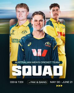 The National Selection Panel (NSP) has announced squads for the Qantas One-Day and T20 International Series against Pakistan and Bangladesh.