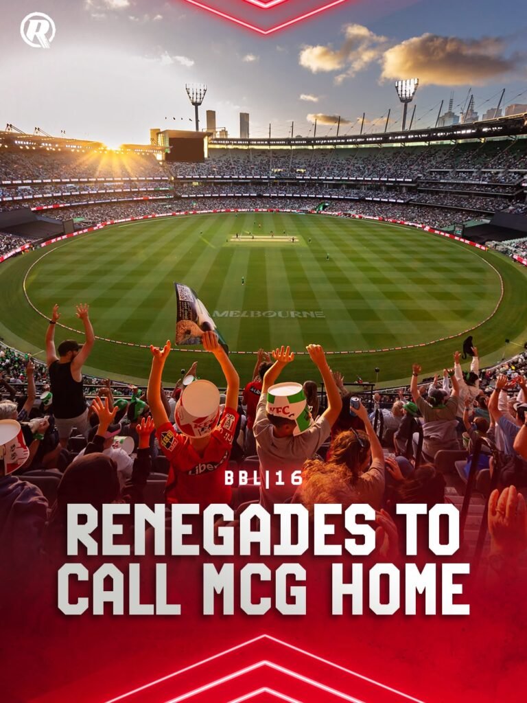 MELBOURNE RENEGADES TO RELOCATE TO NEW HOME AT MCG