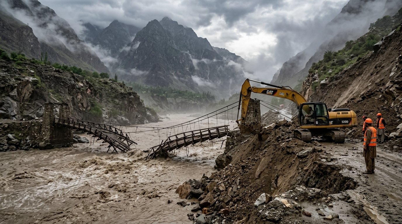 You are currently viewing 12 Bridges Swept Away Devastating Floods Block Critical Chitral Roads