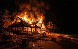 Heroic Tourist Taps Card to Pay 1 Bill Before Escaping Bali Fire