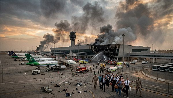 Devastating Houthi Strikes Kill 3 Victims in Saudi Airport Assaults