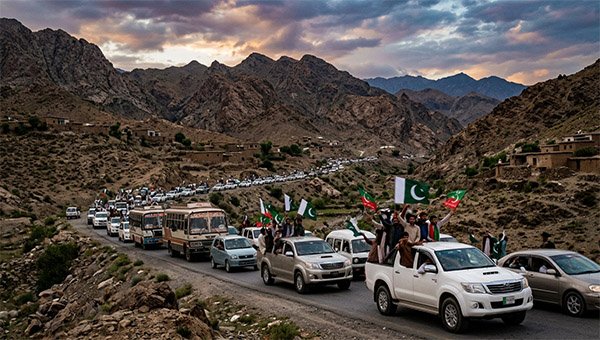 PTI Begins March from Lakki Marwat 1 Major Barrier Halts Capital Entry